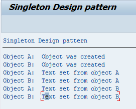 Singleton - output