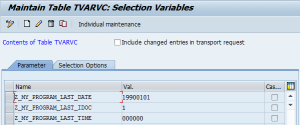 New variables in TVARVC