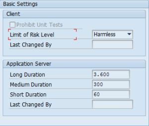 Unit test client settings