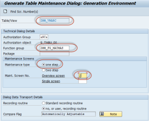 Maintenance generator for view on MARC